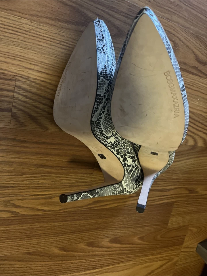 Туфли-лодочки BCBG Maxazria из змеиной кожи на каблуках 10 М - Изображение 4 из 4