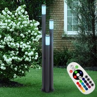 Rgb Led AußEn Steh Lampe Fernbedienung Garten Stand Leuchte Dimmbar Edelstahl
