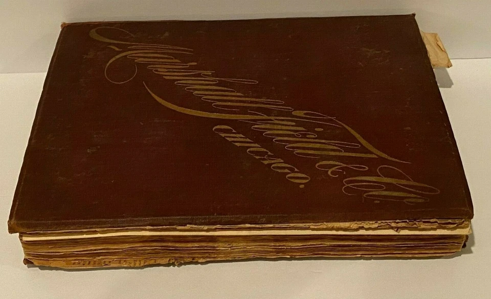 Marshall Field and Company 1896 Chicago Scrapbook w Pages of Antique Clippings - Image 2 of 4