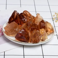 Raw Rough Amber brown Colored glass Crystal Mineral Chunks Specimens Home 1PC