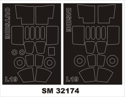 CESSNA L-19/O-1 BIRD DOG CANOPY PAINTING MASK TO RODEN KIT #SM32174 1/32 MONTEX