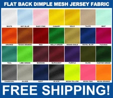 Flat Back Dimple Mesh Athletic Uniform Jersey Fabric - 58" Wide - Multiple Color