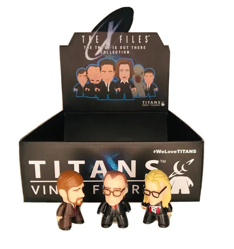 TITANS VINYL FIGURES THE X-FILES LOT OF 3 LONE GUNMEN BYERS