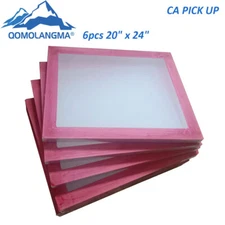 CA PICKUP-6pcs 20" x 24" Aluminum Frame 180 White Mesh Screen Printing Screens