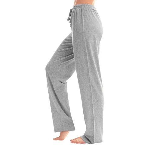 Women's Soft Jogger Sweatpants Elastic Waist Loose Casual Wide Leg Pants Trouser - Picture 15 of 25