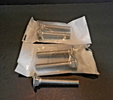 LOT OF (5) STAINLESS STEEL HILLMAN 1/2-13 x 3" CARRIAGE BOLTS  ***FREE SHIPPING