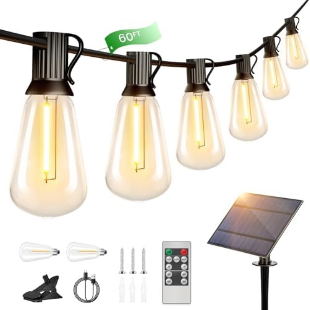 Torkase Catena Luminosa LED Esterno 18m G40 Impermeabile per Giardino