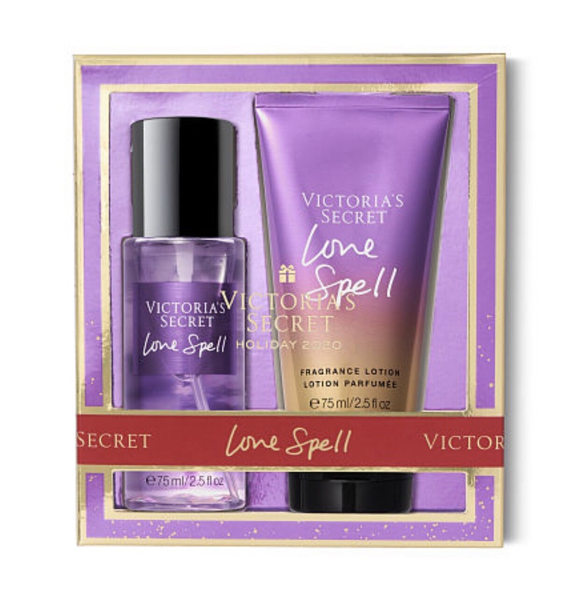 VICTORIA'S SECRET LOVE SPELL MIST LOTION MINI DUO GIFT NEW