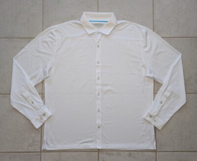 Devereux Men's Large Gravity Long Sleeve Collared Button Down Stretch Shirt 