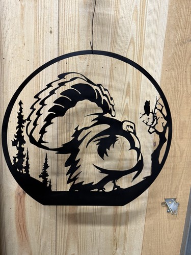 Strutting Turkey Plasma Cut Metal Wall Art Decor - Picture 2 of 2