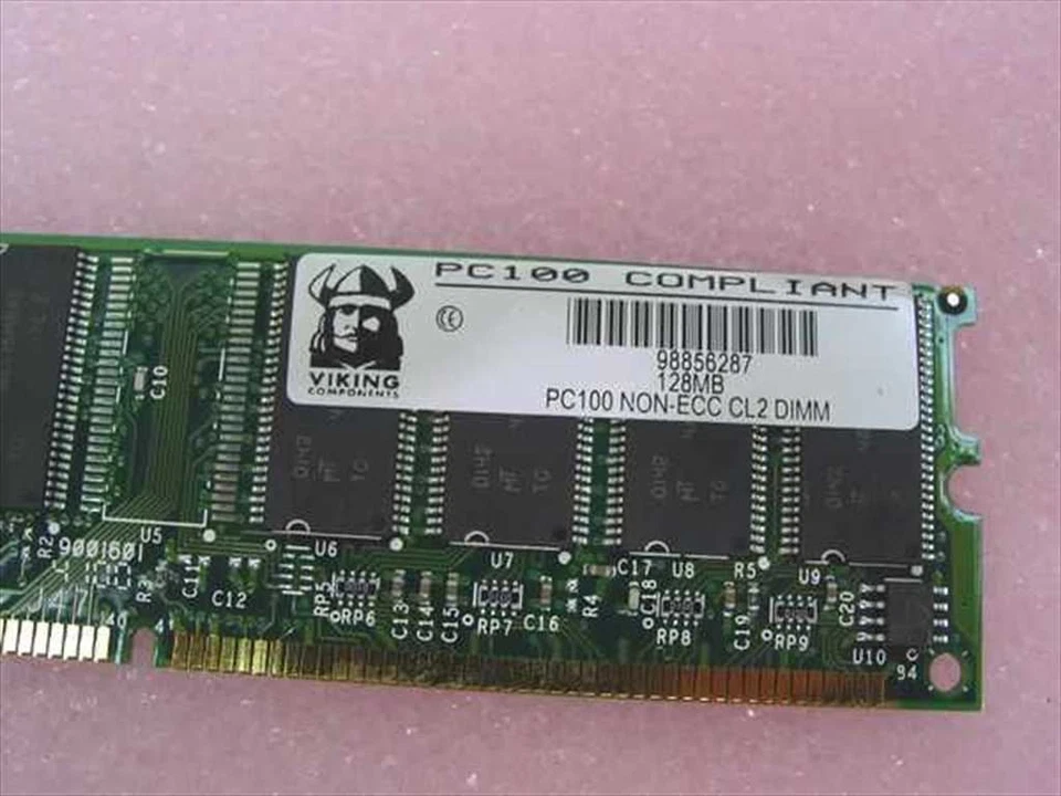 Viking 128MB 168 Pin PC100 SDRAM Memory PC100 NON-ECC CL2 DIMM - Image 2 of 3