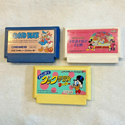 Nintendo Famicom JPN Donald Duck Mickey Mouse Duck Tales NES Capcom