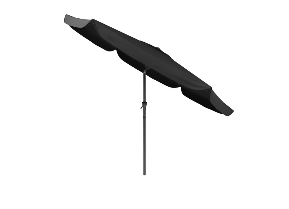 CorLiving Round 10ft Fabric Canopy Tilting Market Patio Umbrella Black - Image 4 of 4