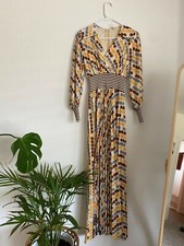 Vintage 60's BOHO Maxi Dress Long S/M Empire