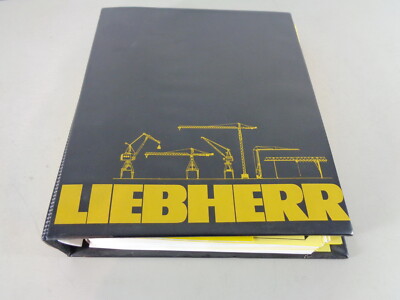 Operating Instructions + Parts Catalog Liebherr Tower Crane 185 HC Stand 03/1983
