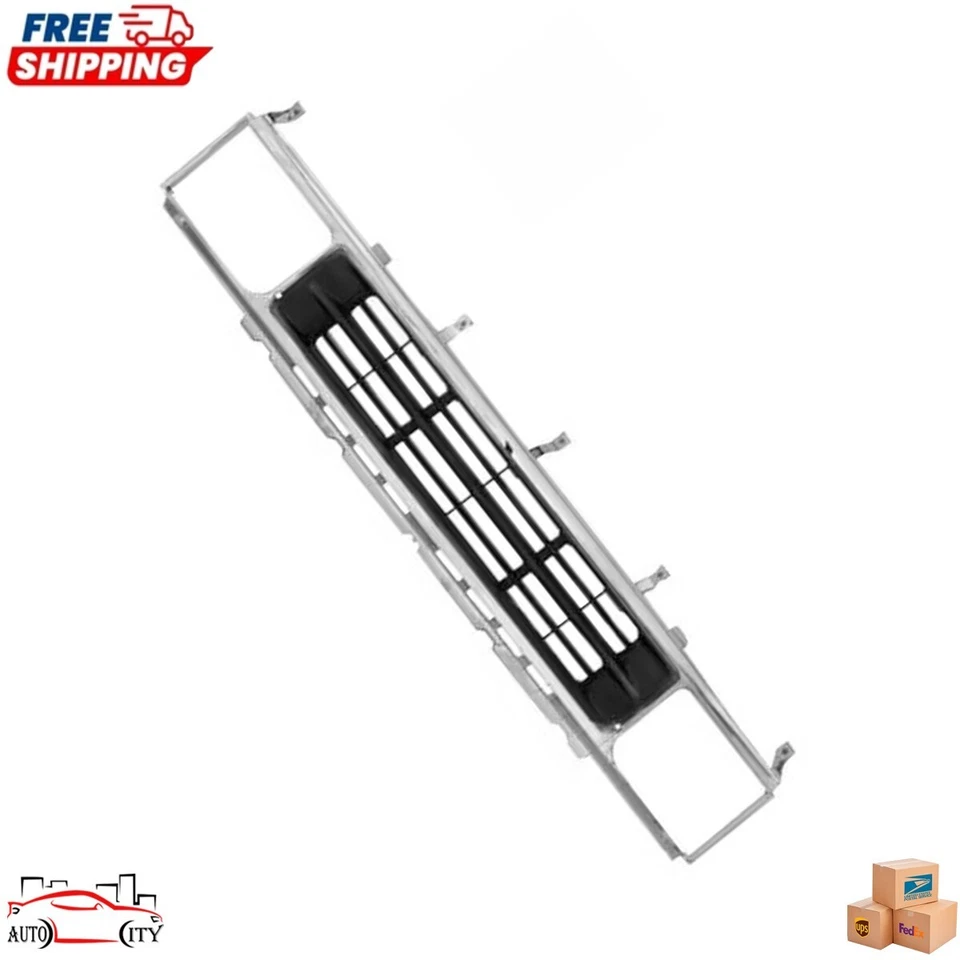 New Grille Assembly Chrome/Silver And Black For 1993 1994 1995 Nissan Pathfinder Foto 3 de 4