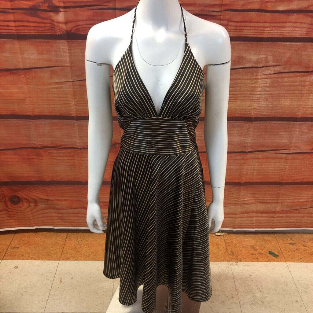 ALYN PAIGE NY BROWN TAN STRIPE HALTER DRESS SZ 6 | eBay ALYN PAIGE NY BROWN TAN STRIPE HALTER DRESS SZ 6 | eBay