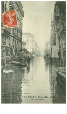 75.PARIS.15. Arrondissement Nr. 238.ÜBERSCHWEMMUNG JANUAR FEBRUAR 1910.RUE ST CHARLES.PETIT