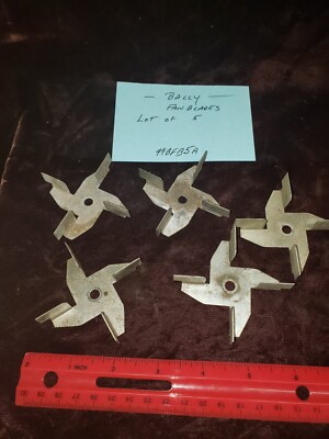 LOT OF (5) ORIGINAL BALLY FAN ANTIQUE SLOT MACHINE  FAN BLADE. #BAB5A