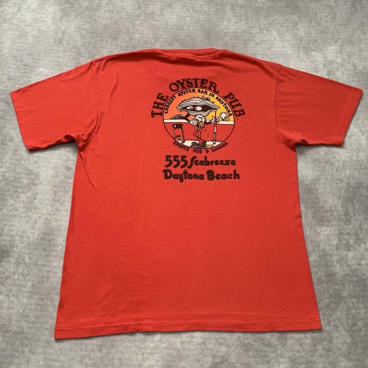 Vintage 80s The Oyster Pub Shirt Size L Single Stitch Daytona Bar