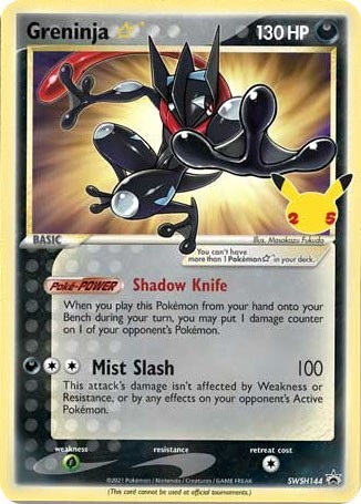 Pokemon TCG Celebrations Greninja Star Promo Holo Foil Trading