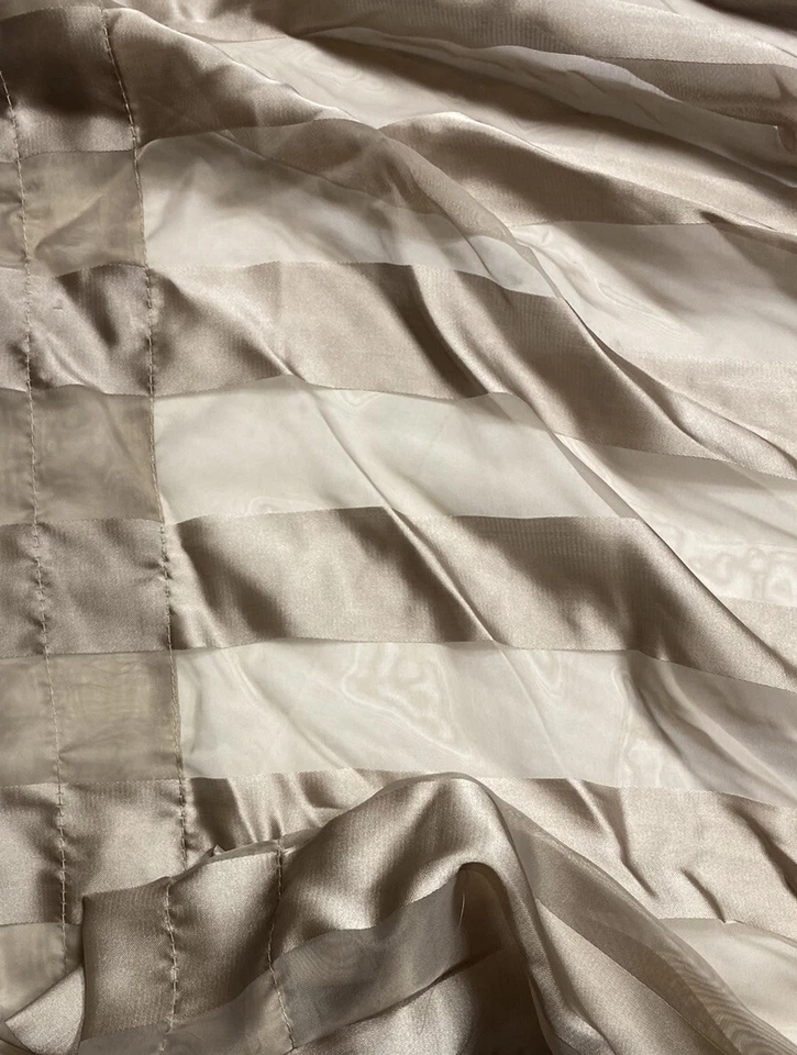 6 Set Better Homes & Gardens Taupe Luxury Curtains Panels Drapes Brown Stripe - Image 3 of 4