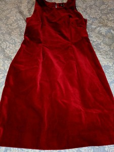 monsoon red velvet dress