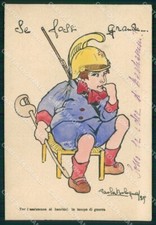 WW1 WWI Propaganda Assistenza Bambini Paola Bologna PIEGA cartolina XB6831