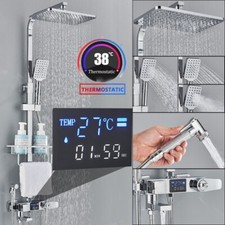 Colonna doccia idromassaggio termostatico inox soffione doccetta set Miscelatore