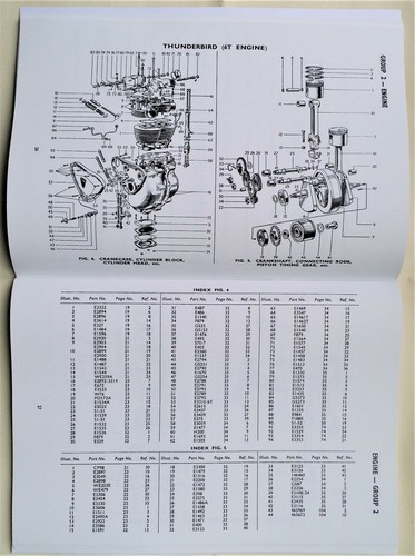 Triumph Speed Twin Thunderbird T100 Trophy Parts Book 1955 500 650 Motorcycles - Picture 4 of 8