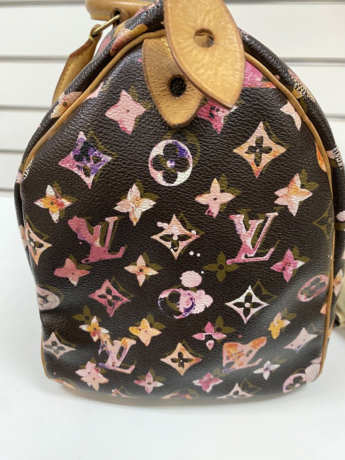 Louis Vuitton Richard Prince White Coated Canvas Watercolor Monogram Aquarelle  Speedy 30 Gold Hardware, 2008 Available For Immediate Sale At Sotheby's