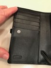 NWOT "COACH"  BLACK LEATHER TRI-FOLD WALLET   *ZIPS *ORGANIZER *CARDHOLDER — photo 7