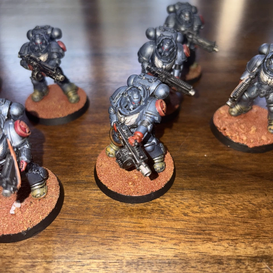 10x Pro Painted Based And Sealed Warhammer 40k Crimson Fists Heavy Intercessors - Image 4 of 4