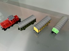 1653 Original Siku Diesellok m. 3 Waggons Personenwagen Anhänger 1072 Zug/Bahn