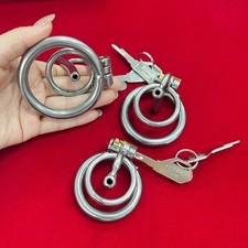 BDSM Stainless Steel Male Bondage Restraint Chastity 3 Size Lockable Cage Device