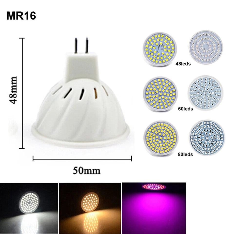 GU10 MR16 E27 E14 LED Bulb 5W 8W 10W Light Bulb Spotlight SMD2835 Lamp Downlight - Image 3 of 4