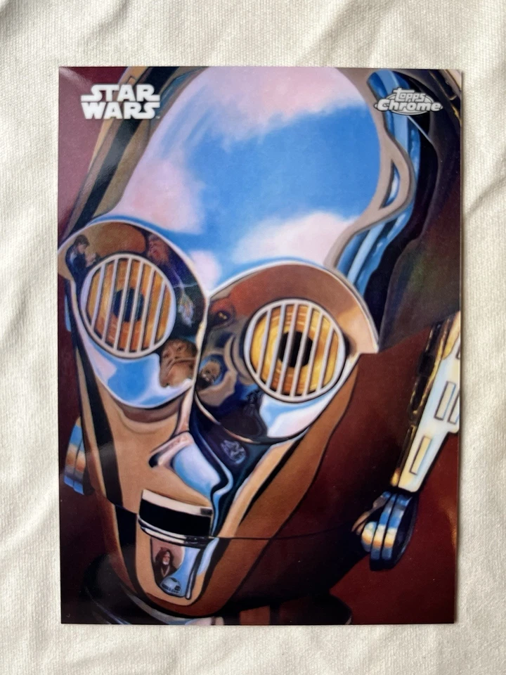 2025 Topps Chrome Star Wars Reflections SSP #R11 C-3PO Anthony Daniels - Image 3 of 4