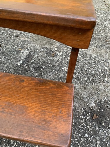 Vtg Furniture Wood High Bed 2 Step Stool Ladder Kitchen Plants Books Home Decor - Picture 9 of 21