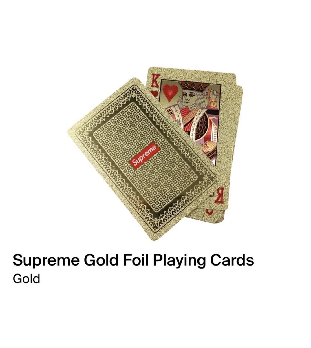 Supreme Gold Foil & Red Bicycle Mini Deck playing Cards Bundle new