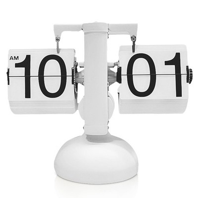 Retro Flip Clock, Vintage Design Flip Desk Clock Table Battery Powered Digital d