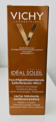 Vichy IDÉAL SOLEIL Selbstbräuner Milch Gesicht Körper spendet Feuchtigkeit 100ml