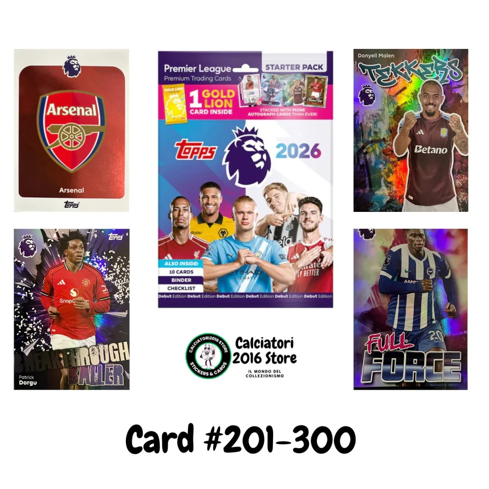 Topps Premier League 2026 Choose Card #201-300 – Base Set Team Badge