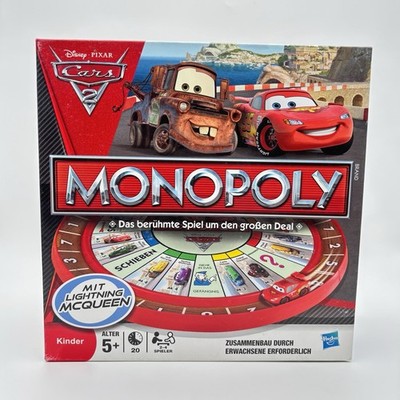 Monopoly Cars 2 Kinder-Spiel Hasbro Disney Pixar Brettspiel Gesellschaftsspiel