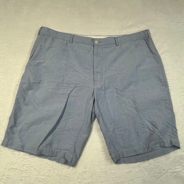 Polo Ralph Lauren Mens Blue Oxford Cotton Chino Shorts Size 42 Flat Front