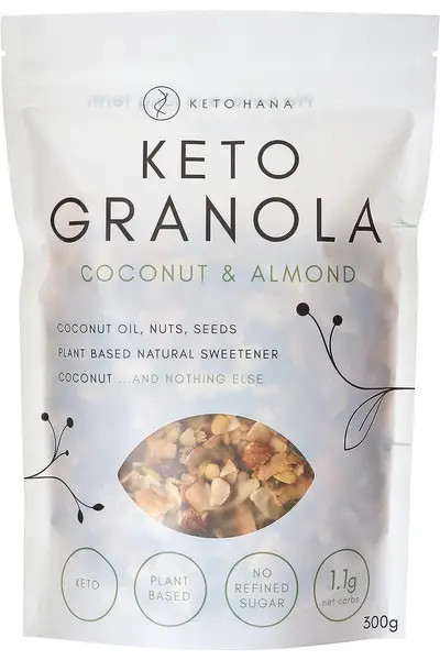 Keto Hana Coconut & Almond (Plant Based) Keto Granola 300g - Image 5