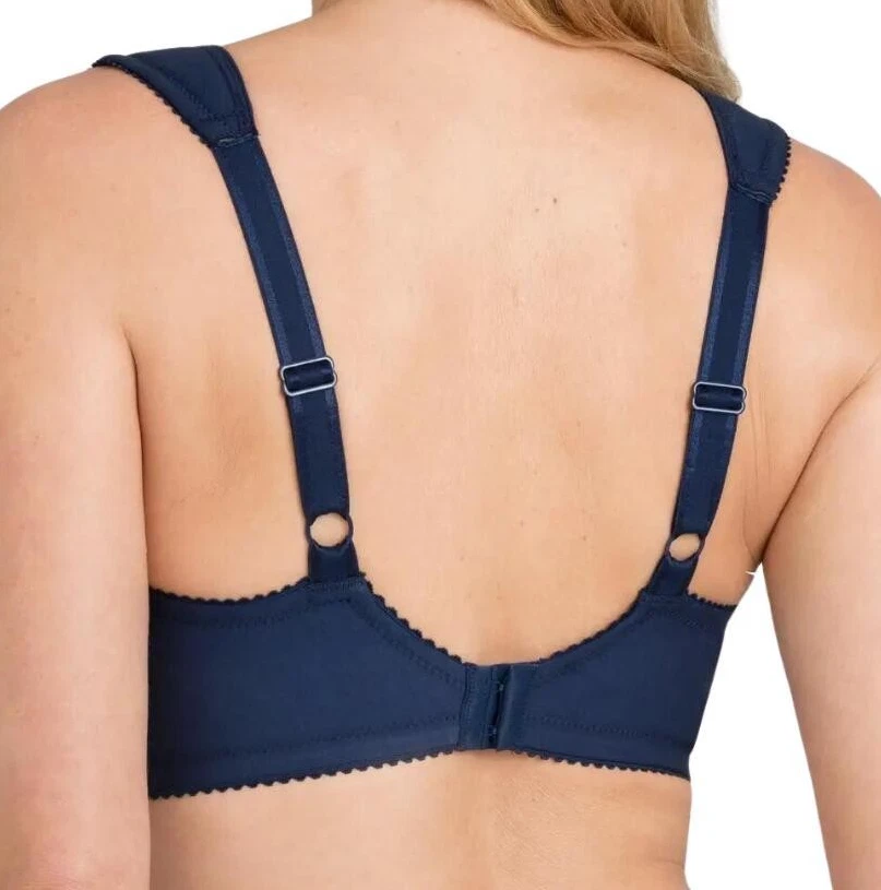 Talla 36D Miss Mary of Sweden Precioso Sujetador de Encaje Copa Completa Suave Azul Oscuro Nuevo Foto 2 de 2