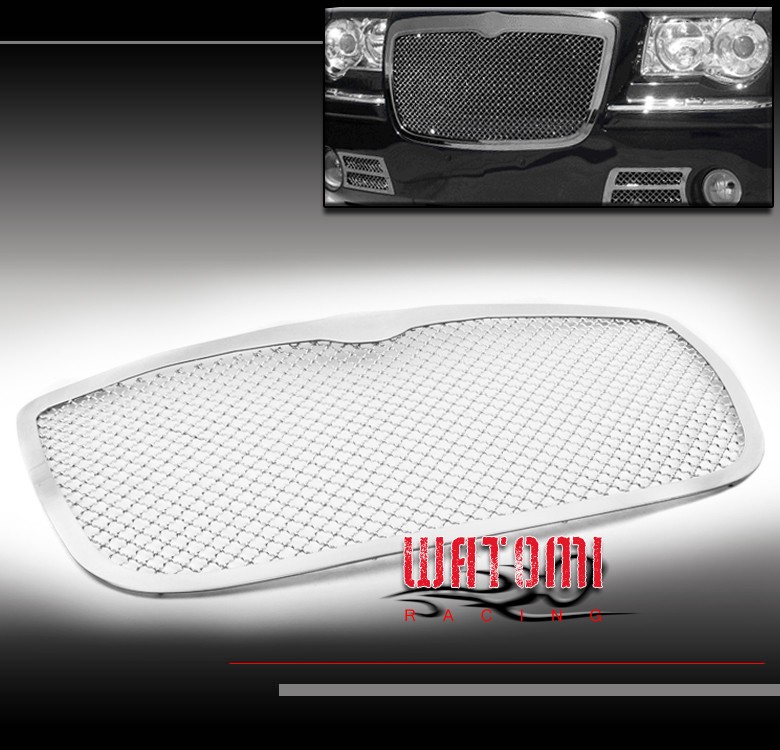 FOR 05-10 300/300C UPPER STAINLESS STEEL 2.5MM MESH GRILLE GRILL CHROME 1PC