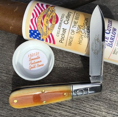 Great Eastern Cutlery #15 TC Barlow Smooth Good as Gold Autumn Gold Bone 152121 