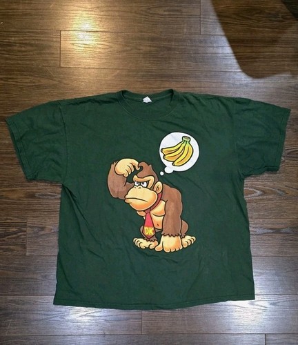 Vintage Green Donkey Kong Video Game T-Shirt Size: 2XL