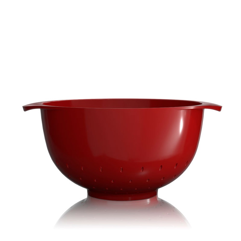 Passoire rouge stable 4L ROSTI de 23 cm pour vider l'eau sans brûlure